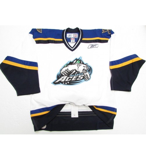 Custom ECHL Alaska Aces Home Authentic Jersey White